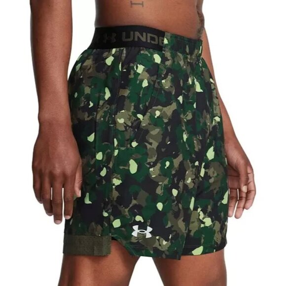 Under Armour Shorts Mens Size 2XL Fitted UA Vanish Woven Marine Green Camouflage - Picture 1 of 4